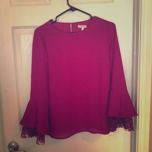 Bell Sleeve with Lace Detail